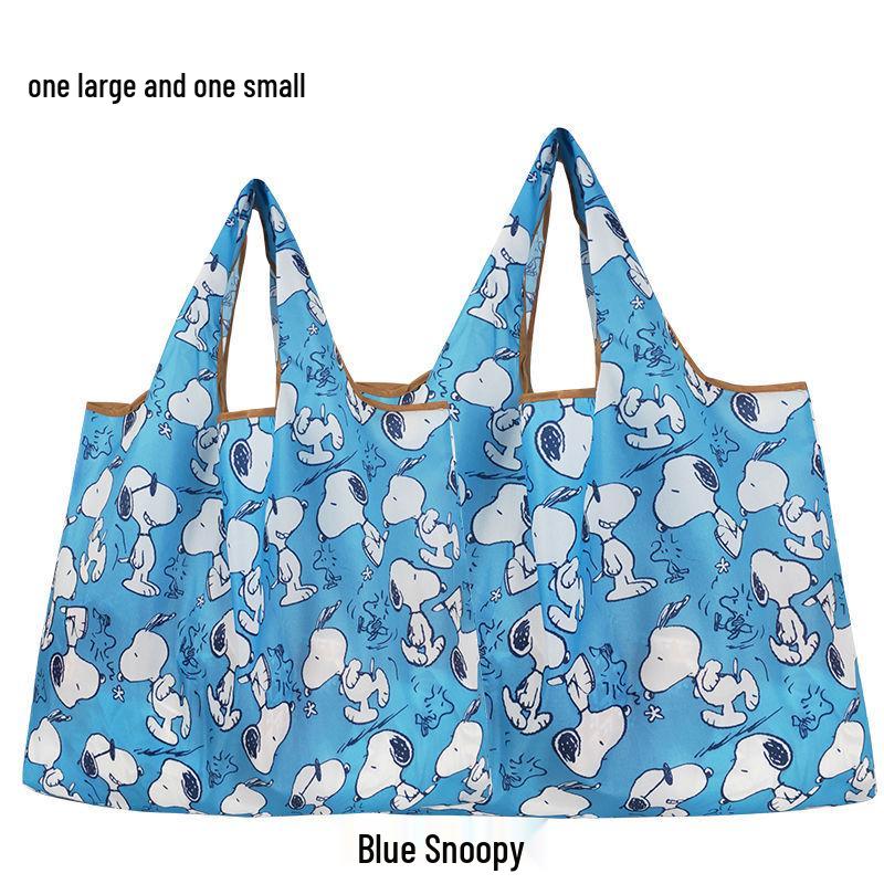 Snoopy Foldable Eco-friendly Large Waterproof Shopping Bag with Shoulder Strap