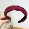 Knotted Headband Women Fabric Knitted Wide Hairband for Face Washing Daily Use