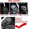 Carbon Fiber Sport Style Auto Gear Shift Knob Cover Sticker Head Trim Compatible with Toyota RAV4 Accessories 2019 2020 2021