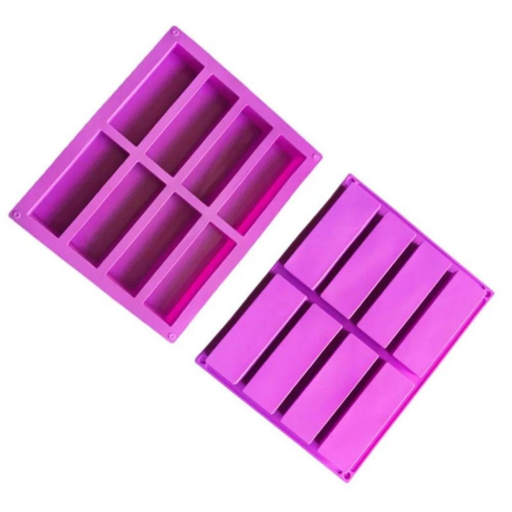 Heat-resistant Silicone Baking Mold 8 Cavity Energy Bar Maker Soft Chocolate Mold DIY