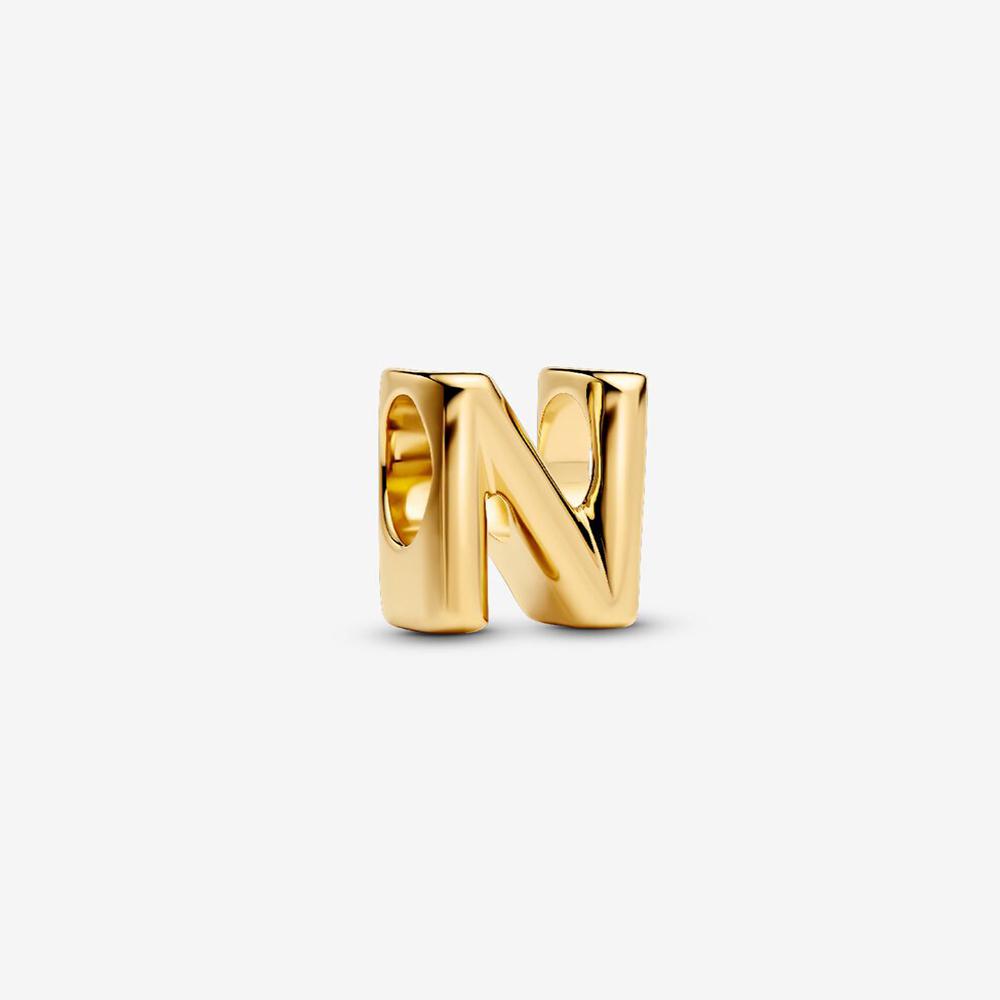 Brand New 26 Letters Ideal Designed For Authentic Original Beaded Bracelet High Quality Fine Jewelry Women's Copper Metal Pendant Bead Component Bead