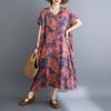 DIMANAF New 2026 Women Plus Size Summer Beach Long Dress Sundress Loose Casual Maxi Elegant Lady Print Dress