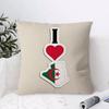 Algeria Alg Flag Cushion Cover 1 Piece Short Plush Pillowcase, Soft And Washable, Mostly Used For Sofa, Car