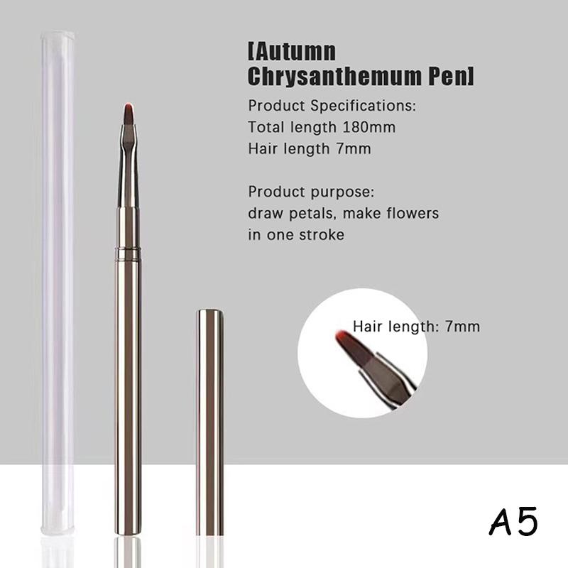 Nail Glue Phototherapy Brush UV Gel Painting Pen Nail Art Drawing Liner Brush Metal Manucure Professionnel Brushes Tools