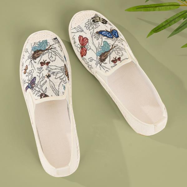 Fashion Soft Women's Shoes Platform Tennis Female Flats Clogs Summer Breathable Dress New Comfortable Canvas Fabric Fisherman Shoes Woma