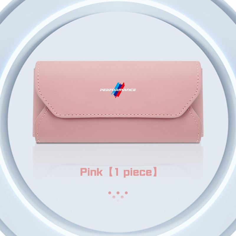Leather Car Sunglasses Holder Glasses Case For BMW M M6 M2 M3 F32 E53 E60 E90 E91 E92 E93 F01 F30 G80 Visor Eyeglass Storage Box