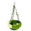 Hanging Parrot Nest Birdcage Plush Birds Bed with Leaves Hook Indoor Green Breeding Nest for Parakeet Conure Budgie Cockatiel Lovebird