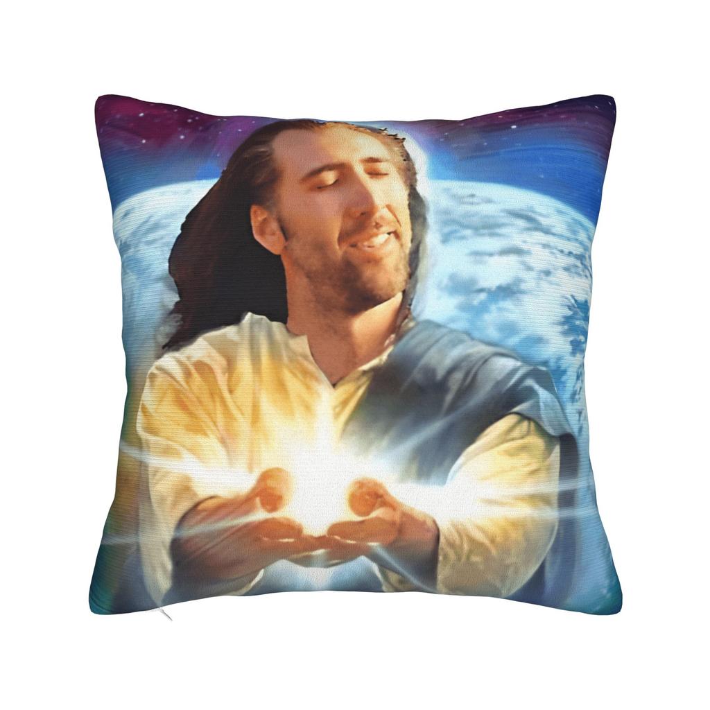 Kussensloop Grappig N-Nicolas C-Cage Banaan Zacht Kussenhoes Voor Woonkamerstoel Schattig Grappig Kussenslopen