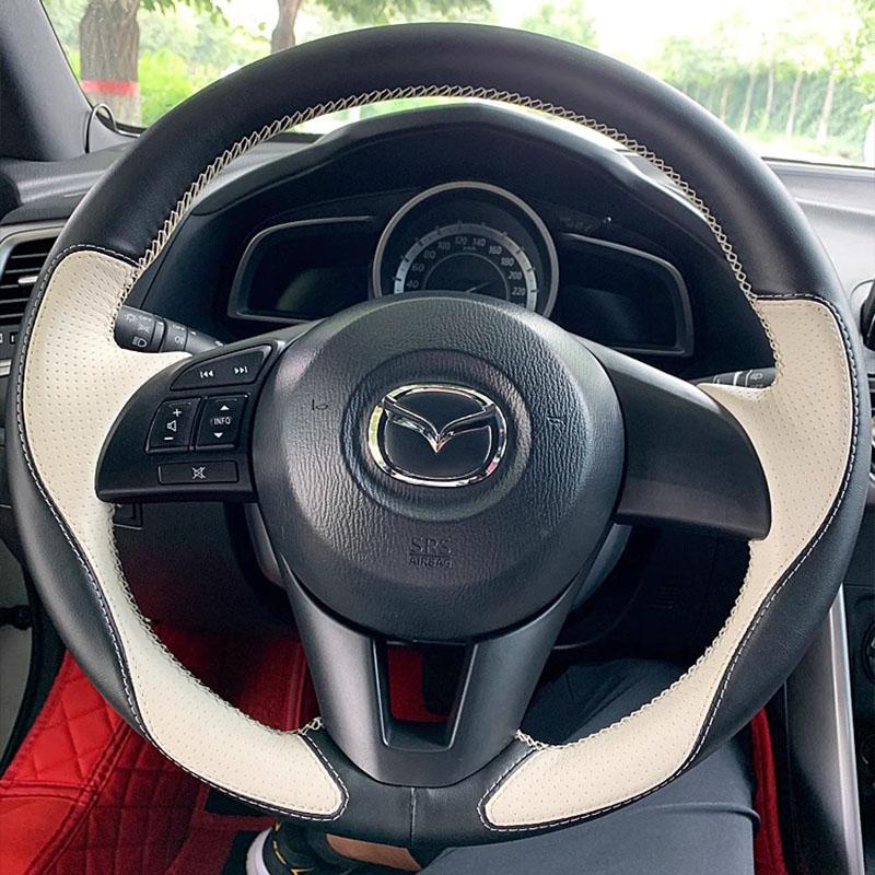 

Для Mazda CX-5 CX5 Atenza 2014 Mazda 3 CX-3 Scion iA 2016 Ручна sewing Шкіра протиковзкий Автомобільний Чохол на кермо style 1