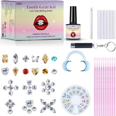 Tooth Gem Kit, DIY Crystals Jewelry Kit Teeth Gems Kit, Professional Fashionable Tooth Gems Kit for Teeth, Teeth Jewelry Starter Kit, Safe & Easy