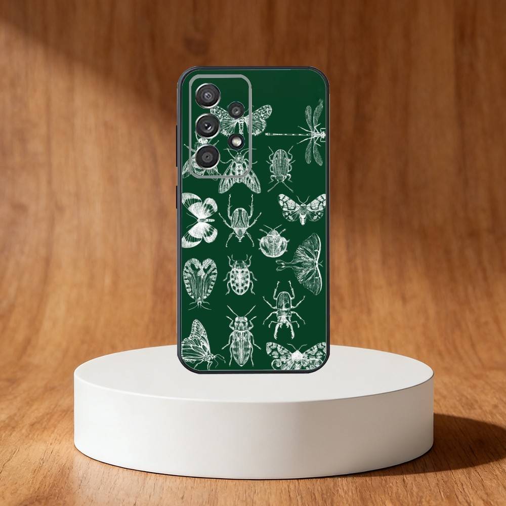 B-Biology Art Insects Bugs Phone Case For Samsung S25,S24,S21,S22,S23,S30,Ultra,S20,Plus,Fe,Note,10,9,5G Black Cover