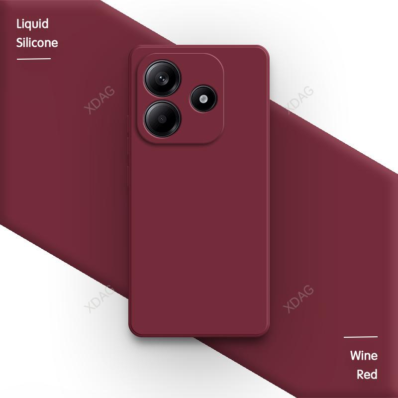 Liquid Silicone Phone Case for Redmi Note 14 Pro Plus Pro+ 14S Note14 14Pro 4G 5G Original Soft Back Cover Classic Shell Housing