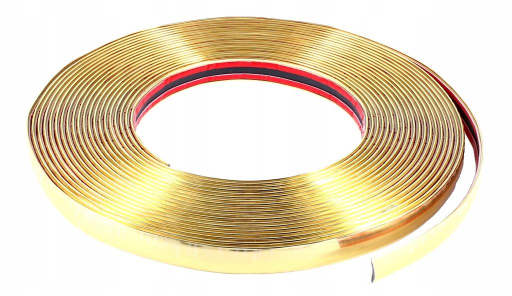 Listwy Elastyczne Chrom Taśma Złota Gold 14 Mm