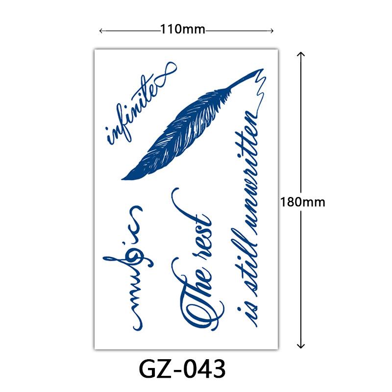 Herbal Juice Tattoo Stickers, Semi-Permanent Tattoo Stickers, Sweatproof, Lasting Tattoo Stickers