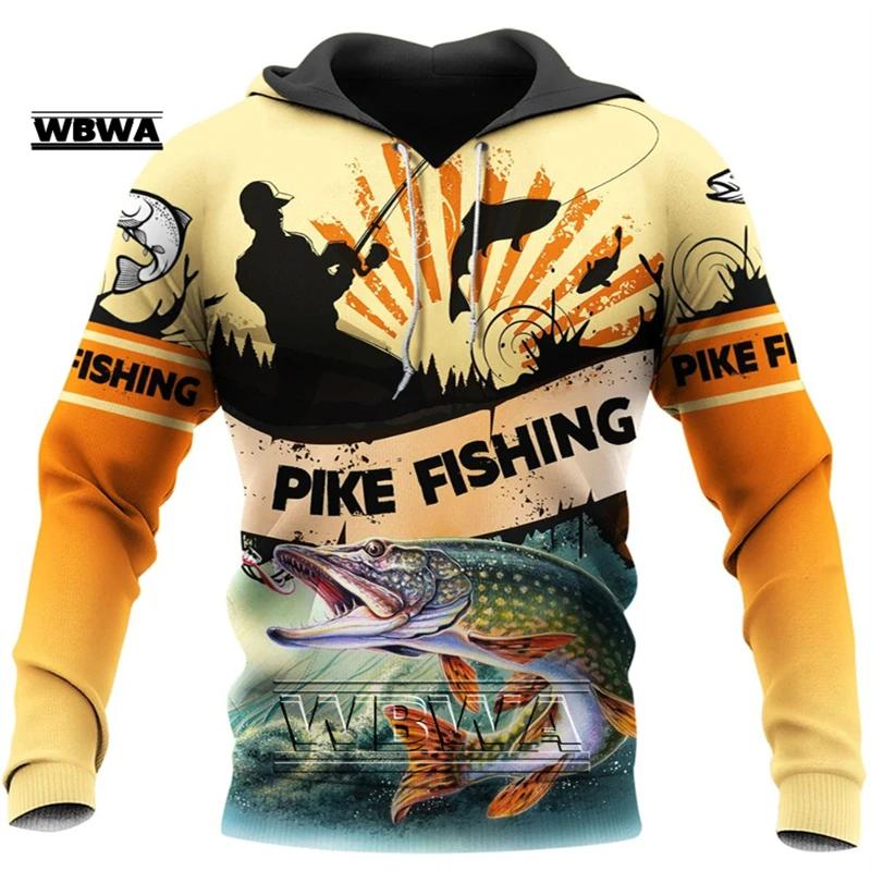 

Весняна модна чоловіча толстовка з капюшоном Pike Fishing 3D All Over Print Hoodies and Sweatshirt Unisex Casual Sportswear YL791 4XL
