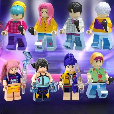 8PCS Kpop Demon Hunters Assembling Building Blocks , Rumi Mira Zoey Sussy Figurine Statues , Girl Fans Collection Christmas Gift