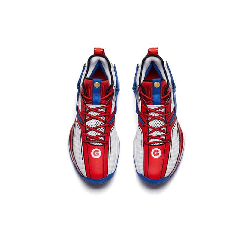 Anta GH3 Hayward GH3 Cushioned Slip-Resistant Low-Top Performance Basketball Shoes Men's White Blue Red Sneakers
