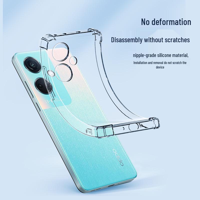 Oppo Anti-Fall Weiche Silikon Handyhülle für A2M, A5Pro, A97, A93S, A56S, A36, A11X - Vier-Ecken-Schutz