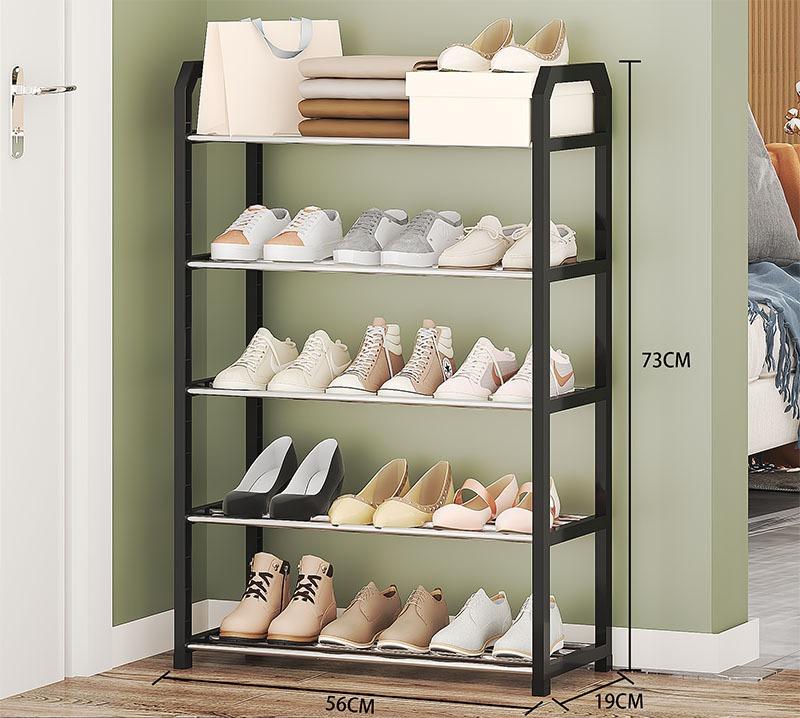Multi-layer Assembly Simple Shoe Rack, Dustproof Storage Shoe Cabinet Dormitory Home Solid Metal Shoe Rack