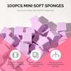 MelodySusie 100Pcs Soft Nail Sponges for Ombre, Nail Art Sponges With Grabbing Pen, Blooming Nails, Gradient Nail, Manicure Nail Art Tools,
