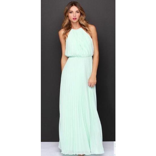 Sleeveless Bridle Pleated Fashionable and Sexy Dress