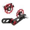 Single Speed Chain Tensioner Aluminum Alloy Folding Bike Chain Stabilizer Bike Chain Tensioner for Single Speed Folding Bike Red