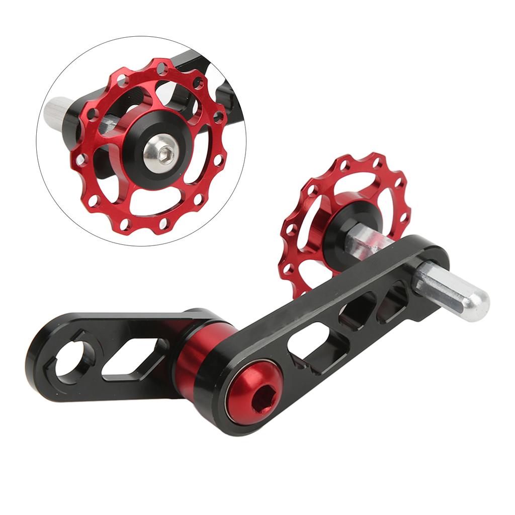 Single Speed Chain Tensioner Aluminum Alloy Folding Bike Chain Stabilizer Bike Chain Tensioner for Single Speed Folding Bike Red