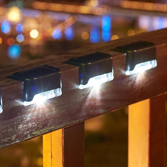 1~20PCs Stair LED Solar Lamp IP65 Waterproof Outdoor Garden Light Pathway Yard Patio Steps Fence Lamps Decor Light Outdoors