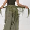 Jazz Dance Waist, Hip-hop Dance Waist Chain, Hip Scarf, Accessories, Sequined Triangle Scarf, Fringed Belt, Waist Scarf, Fart Curtain, All-match.