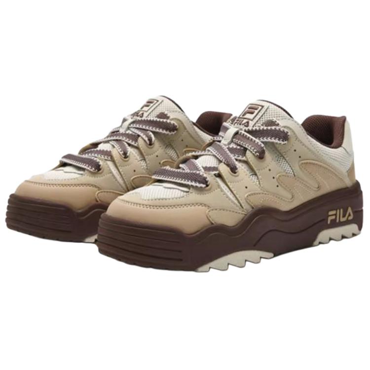 Fila Rosetta Abrasion Resistant Lightweight Breathable Height Increasing Low Top Skateboard Shoes Women's Brown F12W532224FCB