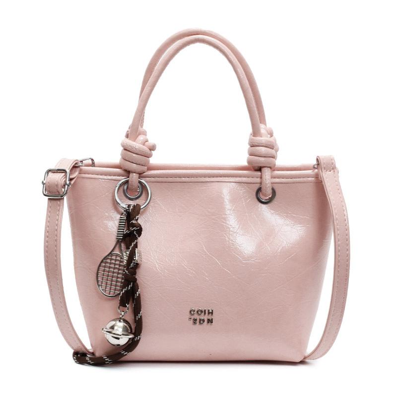 Wholesale Hot Sale Premium Texture Simple Solid Color Portable Bucket Bag Female Versatile Foreign Style Commuting Casual Messenger Bag