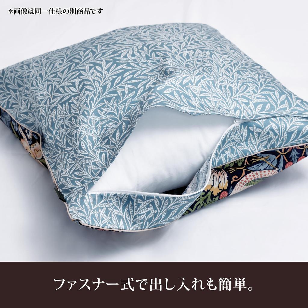 Nishikawa Cushion Morris Gallery Zipper Made in PG44350637 Cover, 45x45cm, Washable, 100% Cotton, "Strawberry Thief" Design, Closure, Reversible,