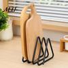 Heavy Duty Kitchen Stand Metal Cutting Board Holder for Countertop, Multi?Slot Organizer Stainless Steel Tray Chopping Boards, Lids, Bakeware Trays,
