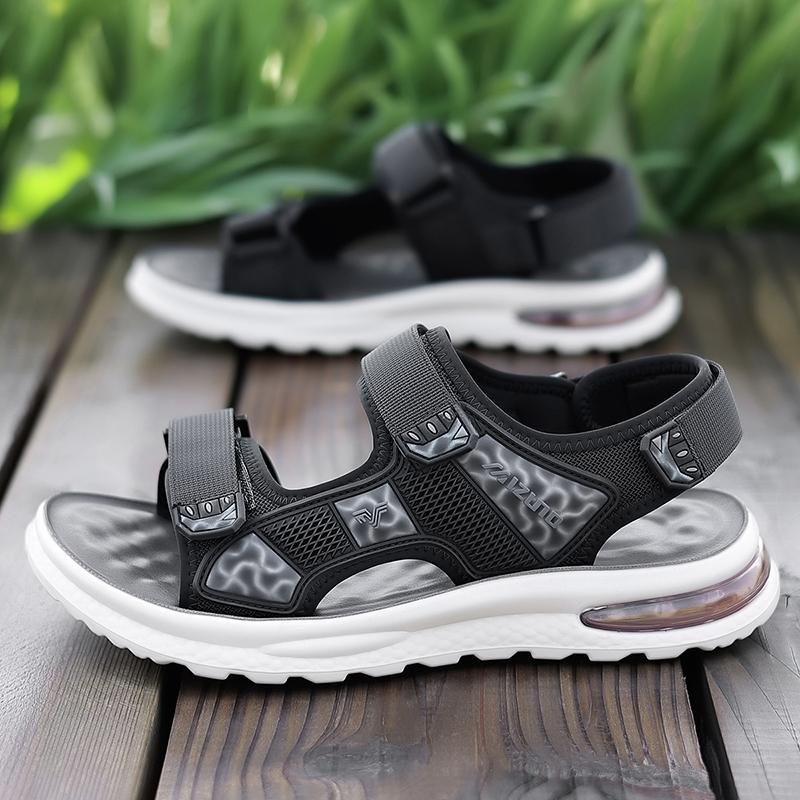 

Модные мужские летние сандалии для отдыха на природе Удобная дышащая повседневная обувь Летняя пляжная обувь Тенденция к плоской подошве Сандалии для мужчин 10 белый