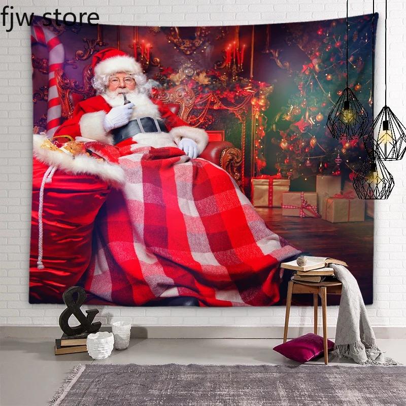 Santa Claus Tapestry Christmas New Year Wall Art Decor  Dorm Room  Bedroom Living  Home    Gift