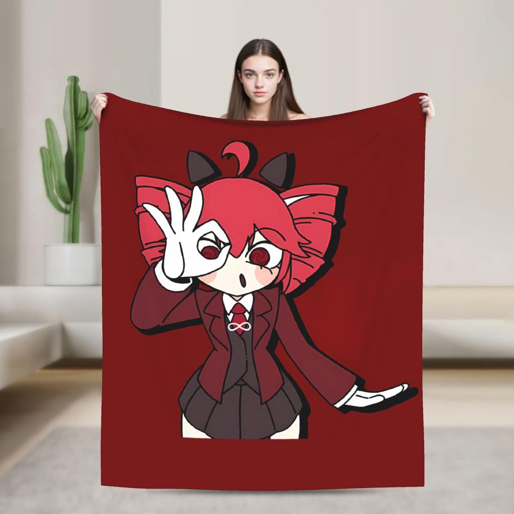 Kasane Teto Triple Twin Cute Blanket Camping Flannel Throw Blanket For Couch Chair Warm Soft Design Quality Bedspread Gift Idea