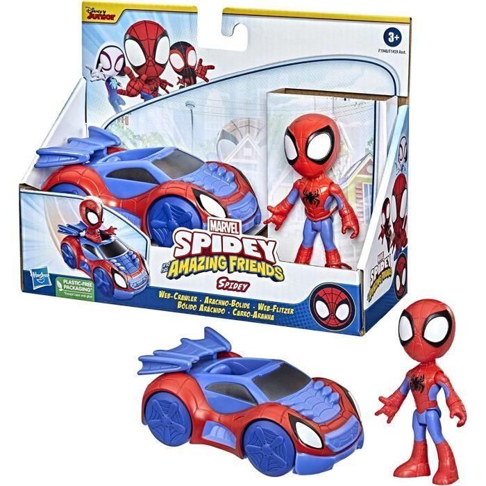 Figurine et véhicule - Marvel - Spiderman - Spidey - Web-Crawler - Rouge