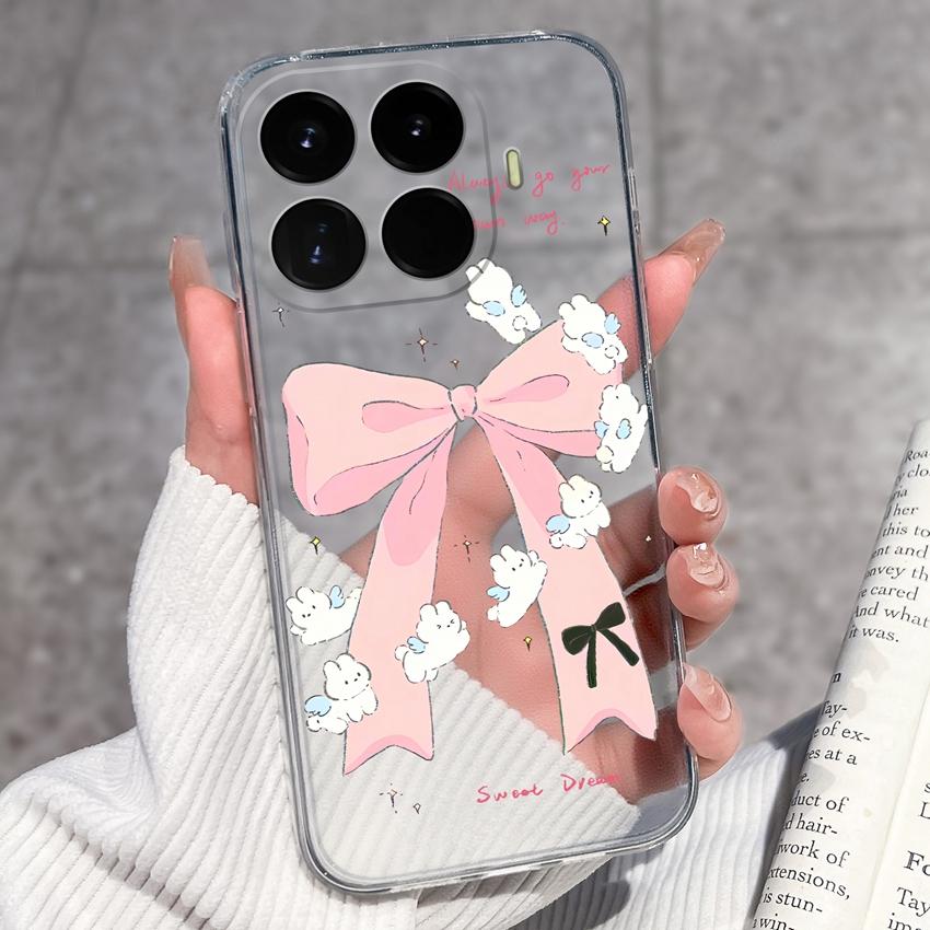 For Xiaomi 17T 17 Pro 17Max 17 Ultra Phone Case For Redmi 17C Redmi17 Lovely Bow Cartoon Lightweight Transparent TPU Bumper Scratch Resistance Housing