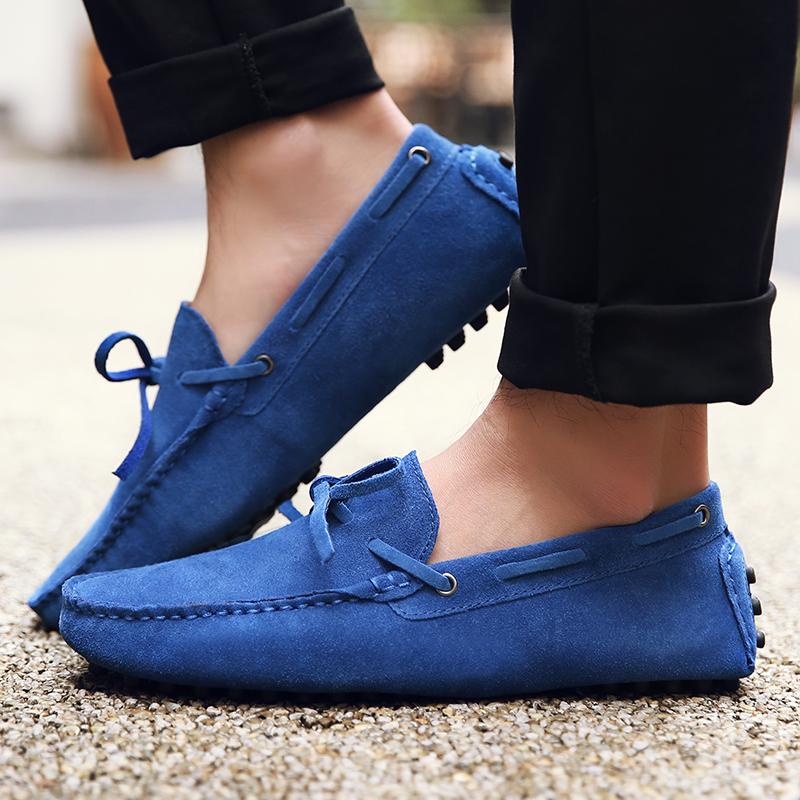 Men’s Moccasins Tasseled Loafer Driving Gommino Comfort Flats Casual Slip-ons Plus Size Suede Shoes for Men Over Sized