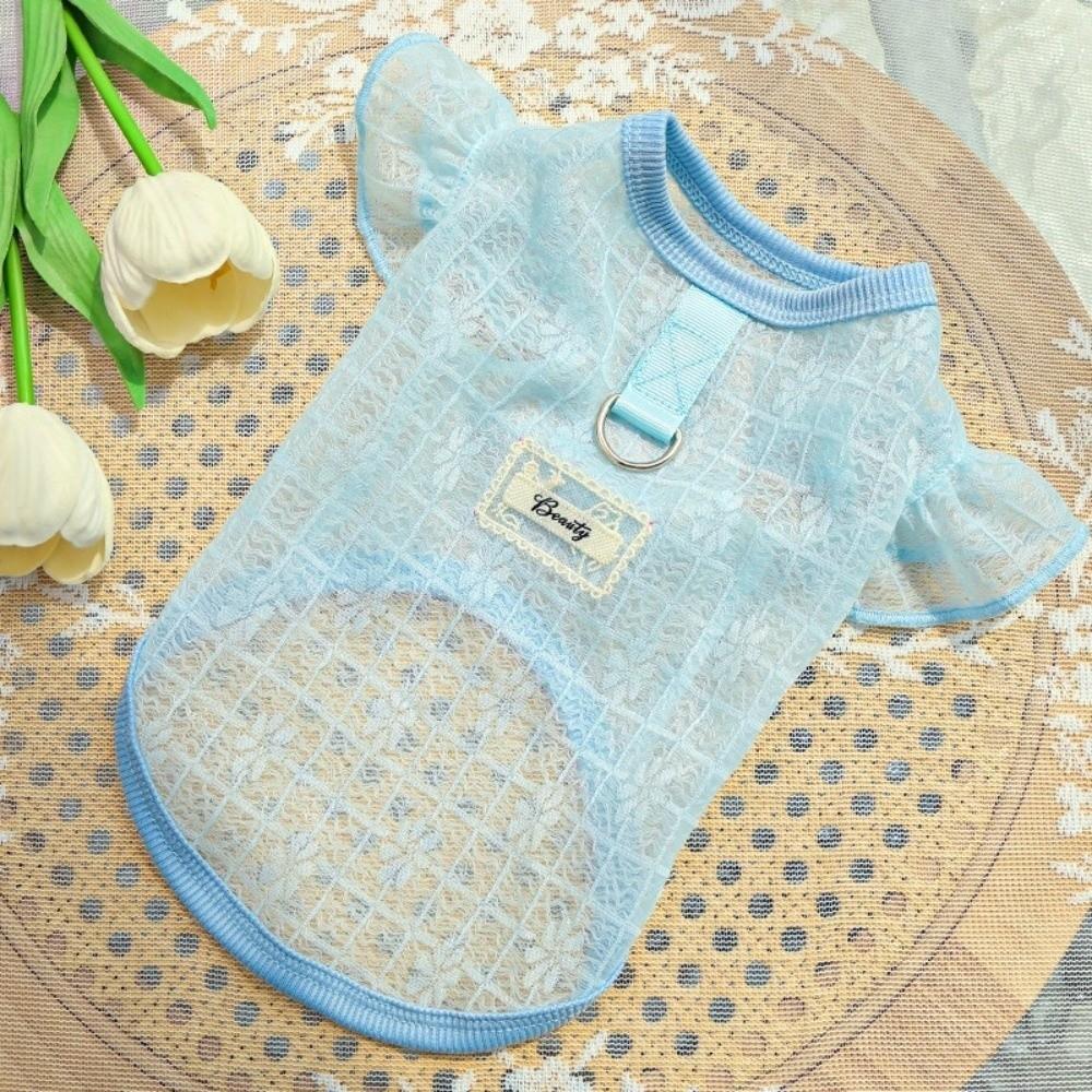 Breathable Dog Cooling Vest Thin Mesh Dog Summer Clothes Sweet Pet T-shirt  Spring Season