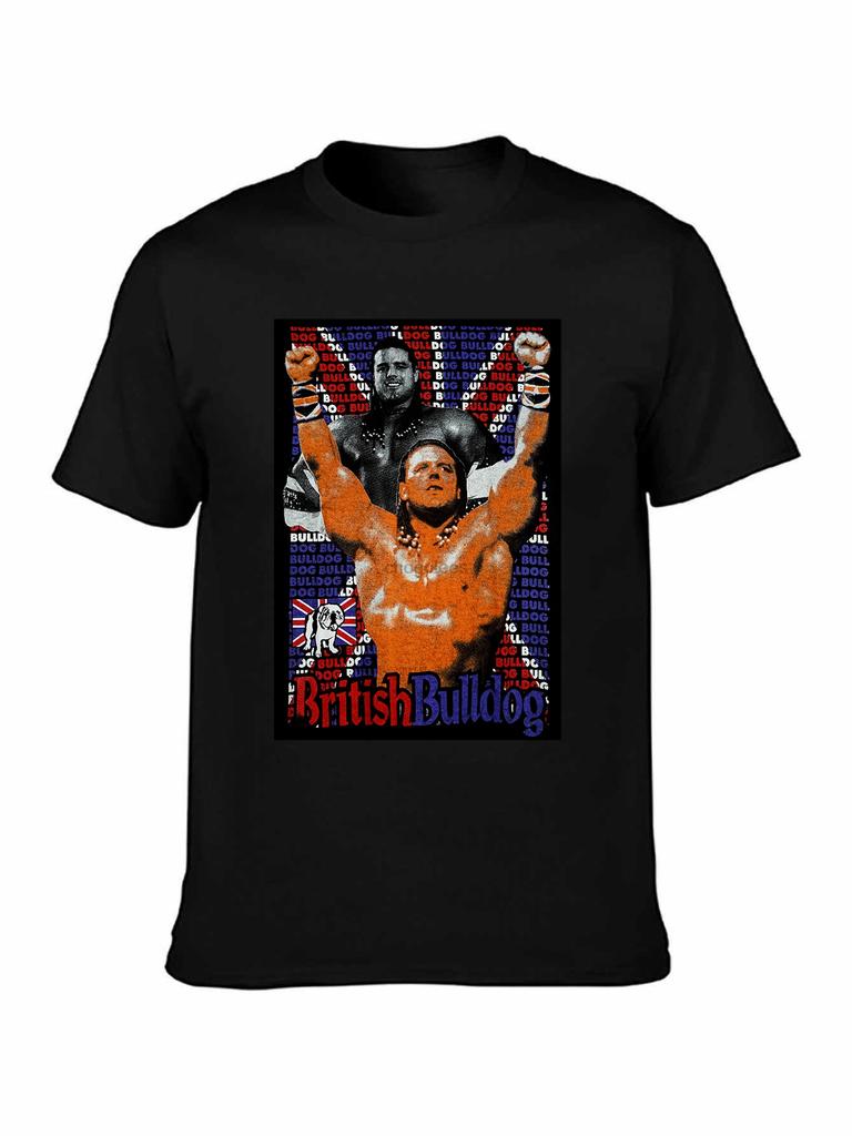 BRITISH BULLDOG 90s Vintage TShirt Wrestling Shirt1