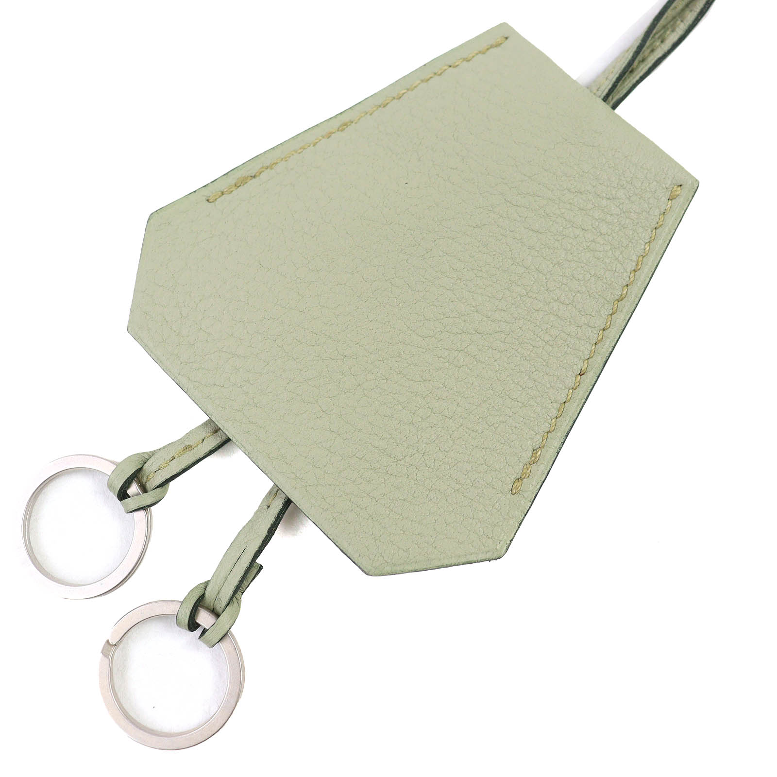 

Чудовий намисто HERMES епохи Маржели Велика Клошетка Світло-мохово-зелена шкіра чоловіче Вживане