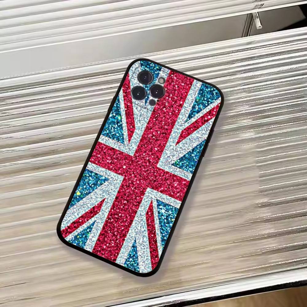 England F-Flag Football Wettbewerbe Cheer Handyhülle Für iPhone 17,16,15,14,13,12,11 Plus,Pro Max,XS,Weiche Silikon Schwarze Hülle