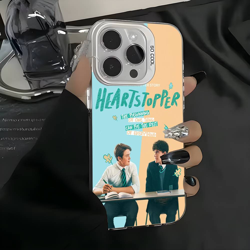 Gay TV H-Heartstopper Θήκη Κινητού Για iPhone 16 15 14 13 12 11 Pro Max Λευκή Ματ Λέιζερ Μεταλλική Aurora Funda