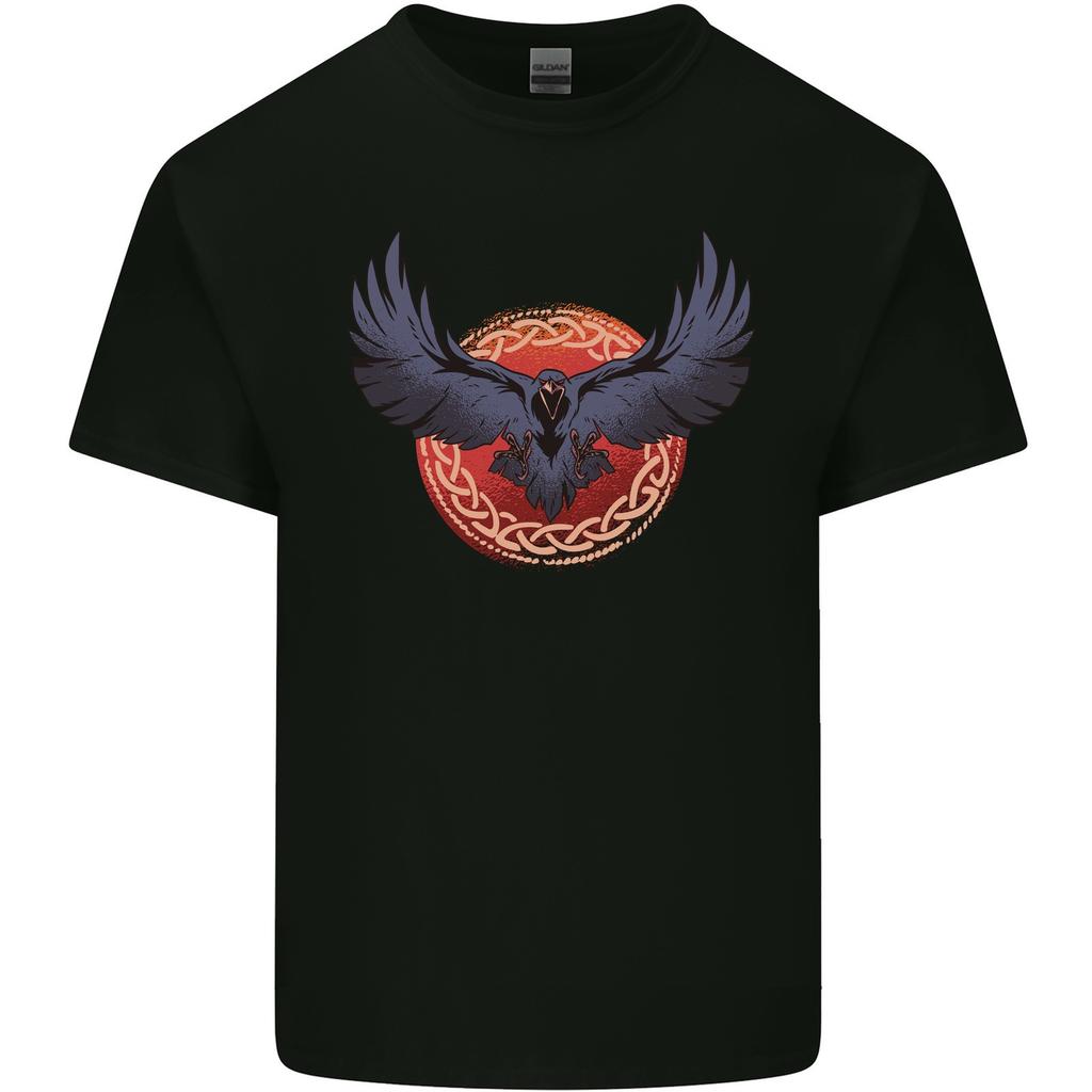 Dark Raven Norse Vikings Mens Light Cotton T-Shirt