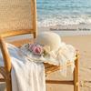 Fashion Lace Bow Sun Hat Adjustable Lace Ruffle Wide Brim Hat Breathable Straw Fisherman Cap Sun Protection