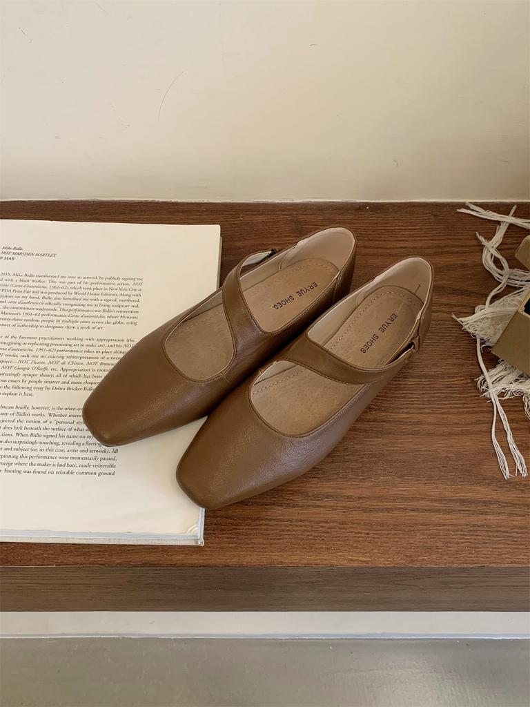 2025 New Slip-On Outdoor Casual Comfort Basic Shoes On Heel Retro Mary Jane Daily Loafers Mules Women Roman Low Heel Ballet Shoe