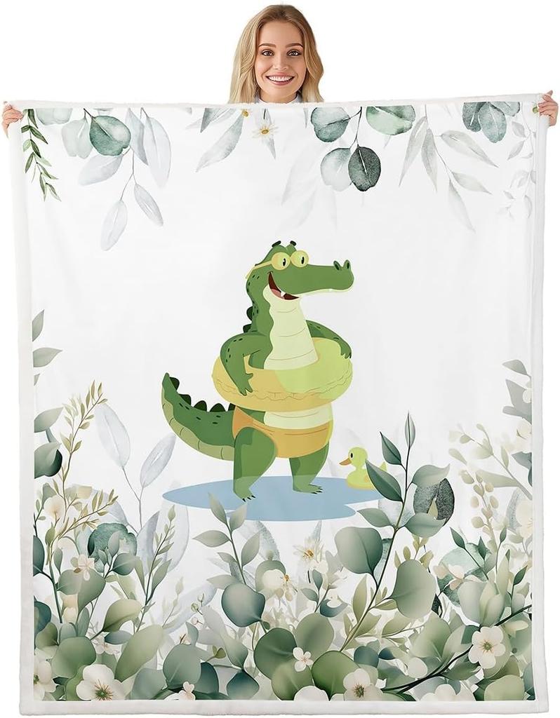 Cute Parrot Blanket Soft Fleece Throw Bird Lover Gift Kids Room Decor Floral Design Home Decoration