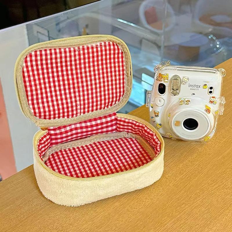 Strawberry Embroidered Cosmetic Bag Portable Travel Organizer For Makeup Skincare Essentials And Daily Toiletries Storage