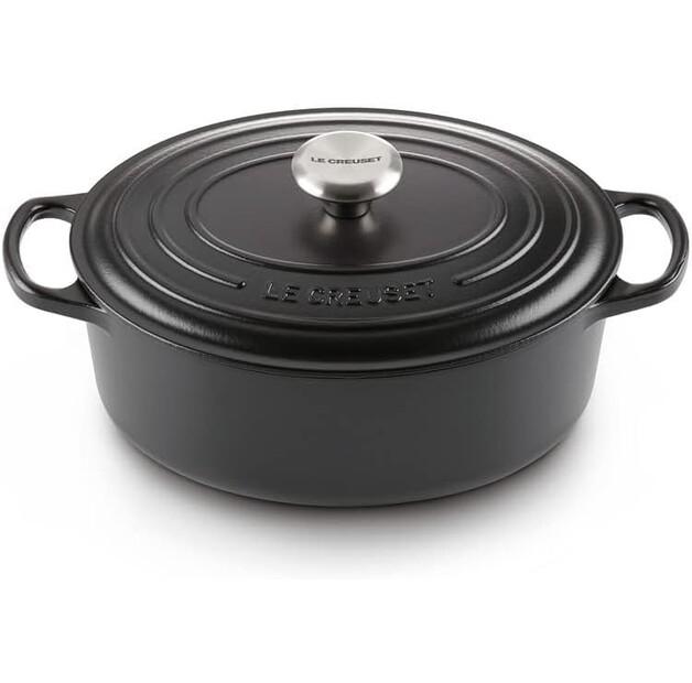 Cast Iron Roaster Le Creuset Signature Oval 31 Cm Matte Black (21178310000430)